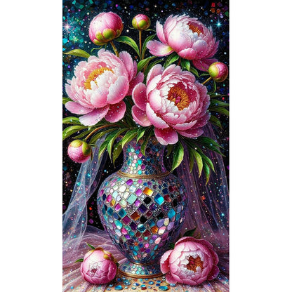 Vase And Flower - Full Round Drill Diamond Painting 40*70CM