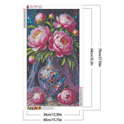Vase And Flower - Full Round Drill Diamond Painting 40*70CM