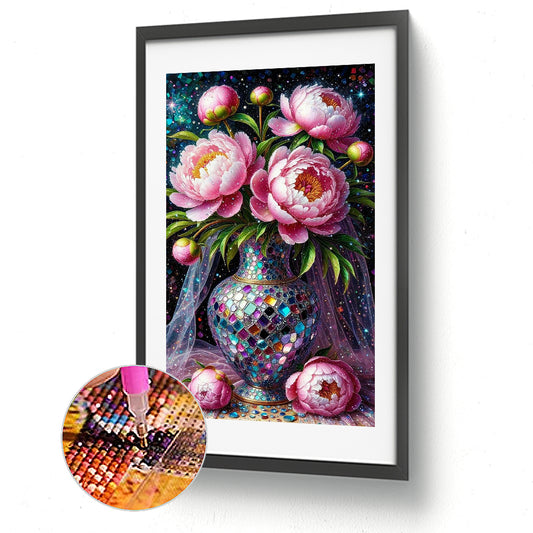 Vase And Flower - Full Round Drill Diamond Painting 40*70CM