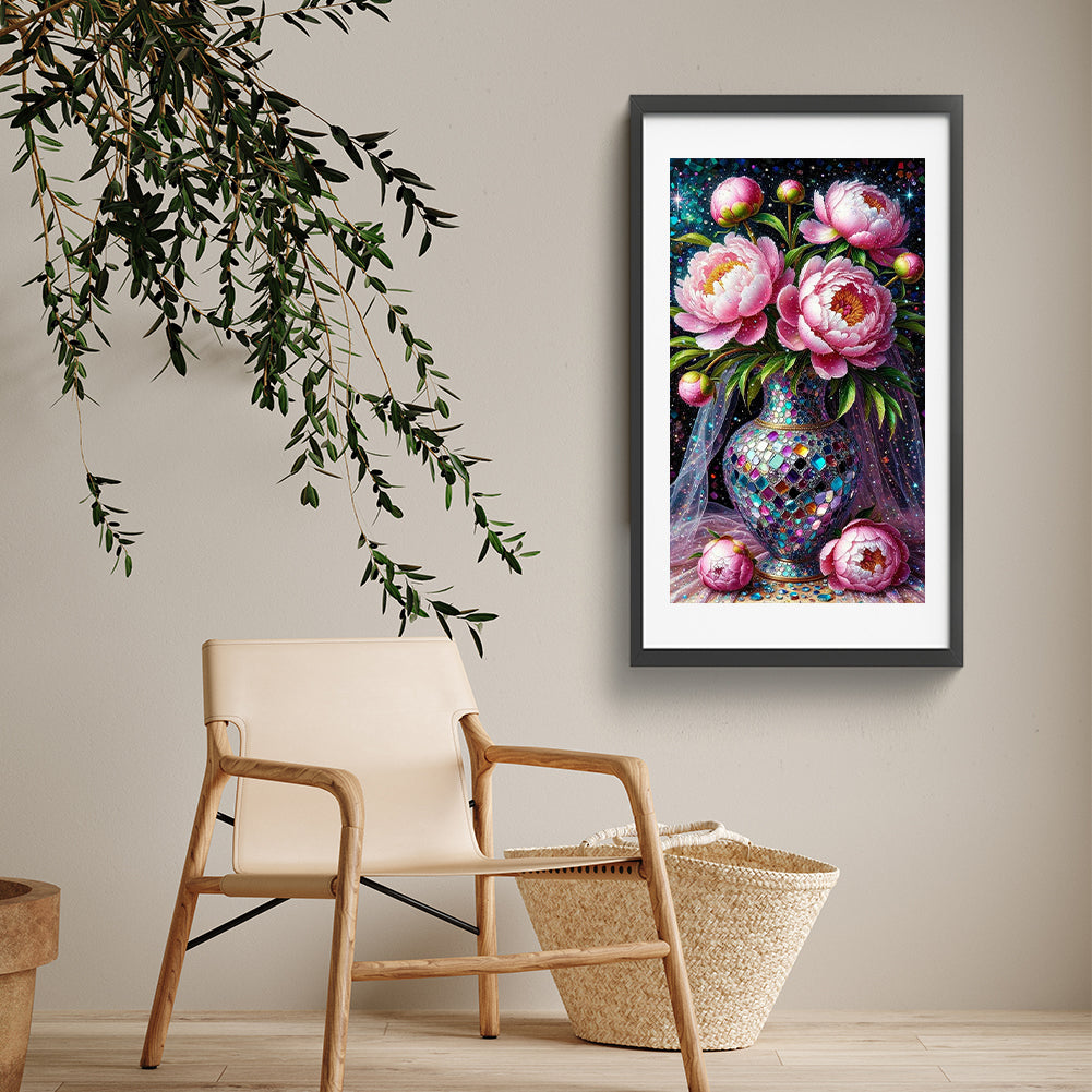 Vase And Flower - Full Round Drill Diamond Painting 40*70CM