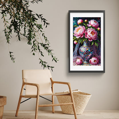 Vase And Flower - Full Round Drill Diamond Painting 40*70CM