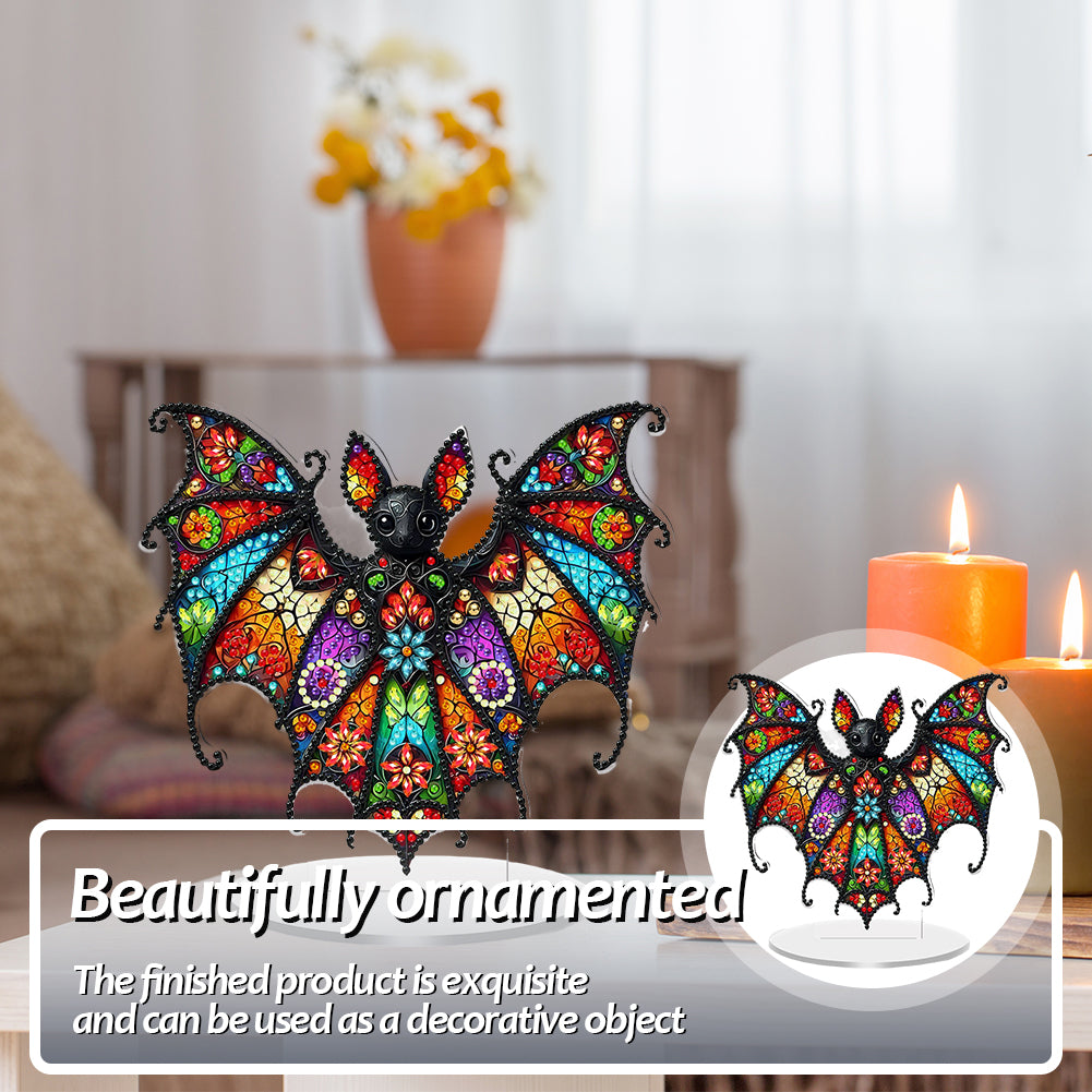 2D Flat Halloween DIY Diamond Painting 5D Desktop Ornaments Kit for Home Decor