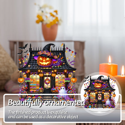 2D Flat Halloween DIY Diamond Painting 5D Desktop Ornaments Kit for Home Decor