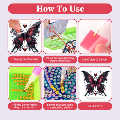 2D Flat Halloween DIY Diamond Painting 5D Desktop Ornaments Kit for Home Decor