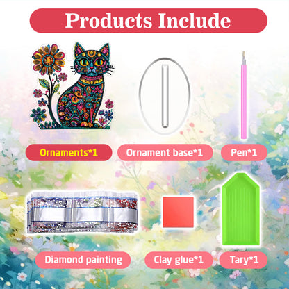 2D Flat Halloween DIY Diamond Painting 5D Desktop Ornaments Kit for Home Decor