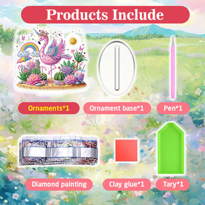 2D Flat Halloween DIY Diamond Painting 5D Desktop Ornaments Kit for Home Decor
