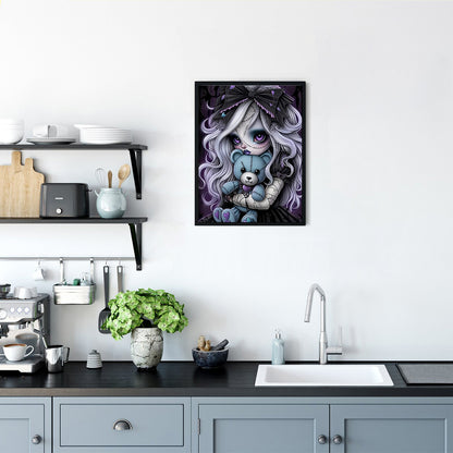 Dark Girl - Full Round Drill Diamond Painting 30*40CM