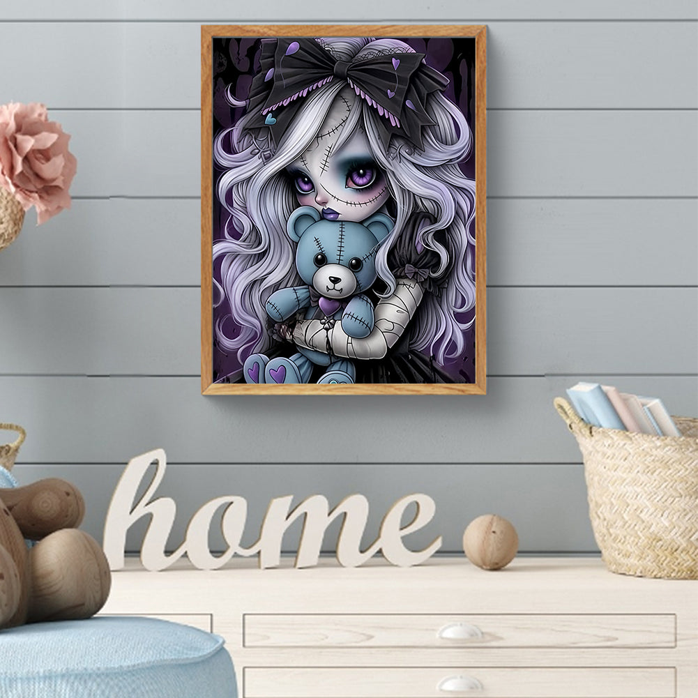 Dark Girl - Full Round Drill Diamond Painting 30*40CM