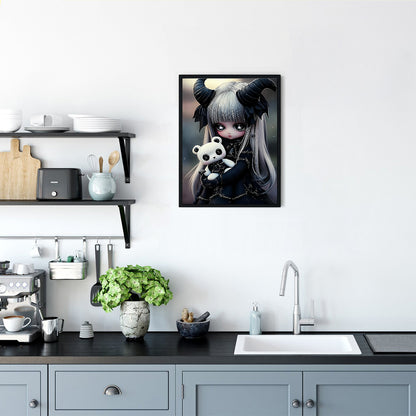 Dark Girl - Full Round Drill Diamond Painting 30*40CM
