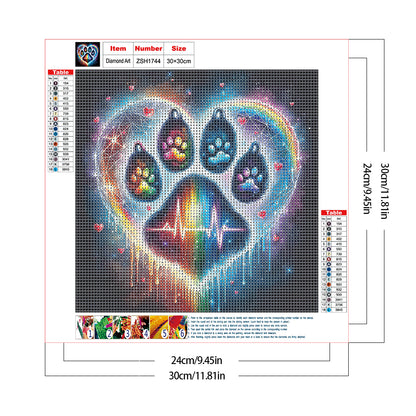 Cute Footprints - Full Round Drill Diamond Painting 30*30CM