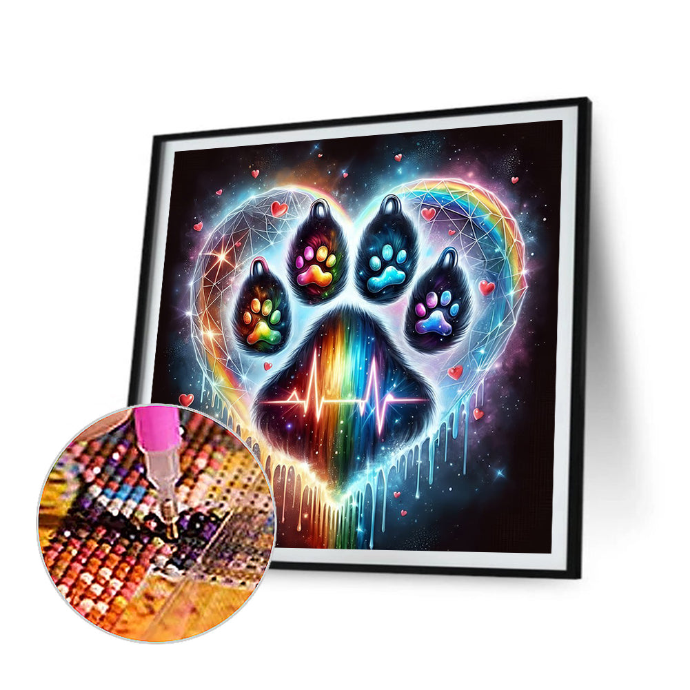 Cute Footprints - Full Round Drill Diamond Painting 30*30CM