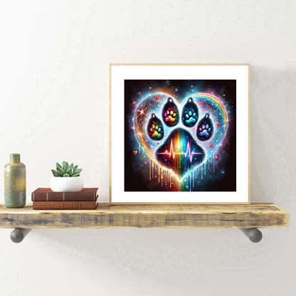Cute Footprints - Full Round Drill Diamond Painting 30*30CM