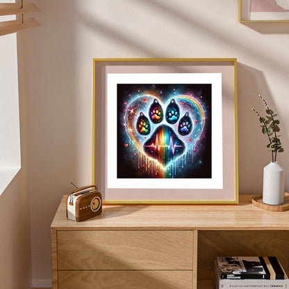 Cute Footprints - Full Round Drill Diamond Painting 30*30CM