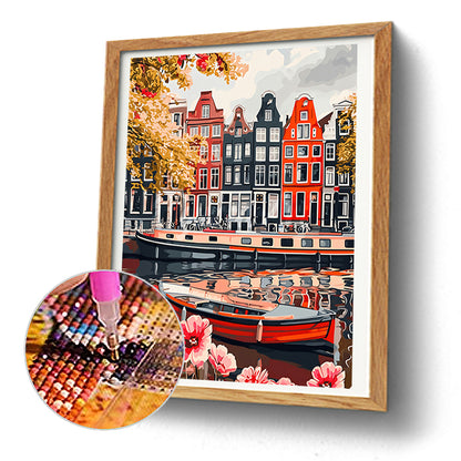 City Street - Full Round Drill Diamond Painting 40*50CM