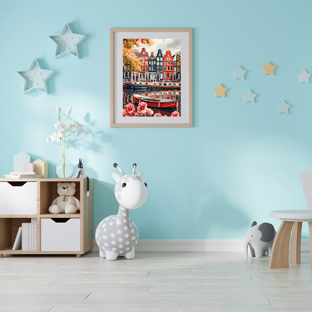 City Street - Full Round Drill Diamond Painting 40*50CM