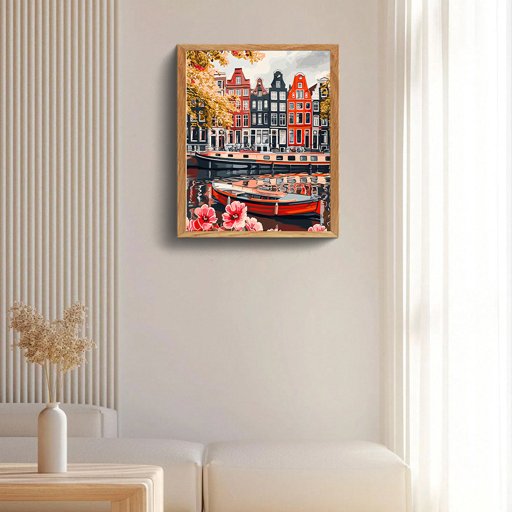City Street - Full Round Drill Diamond Painting 40*50CM
