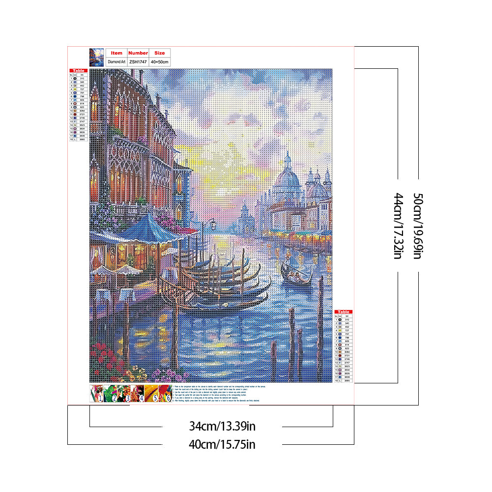 City Street - Full Round Drill Diamond Painting 40*50CM