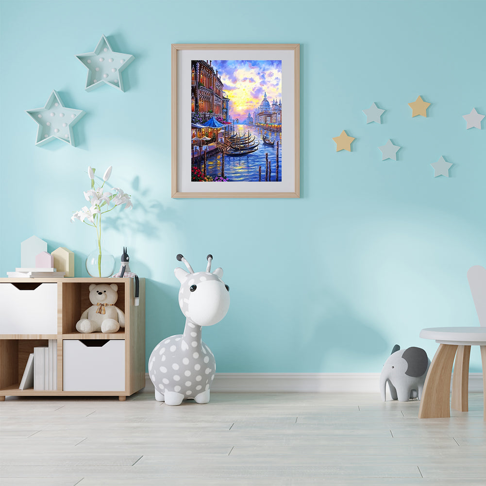 City Street - Full Round Drill Diamond Painting 40*50CM