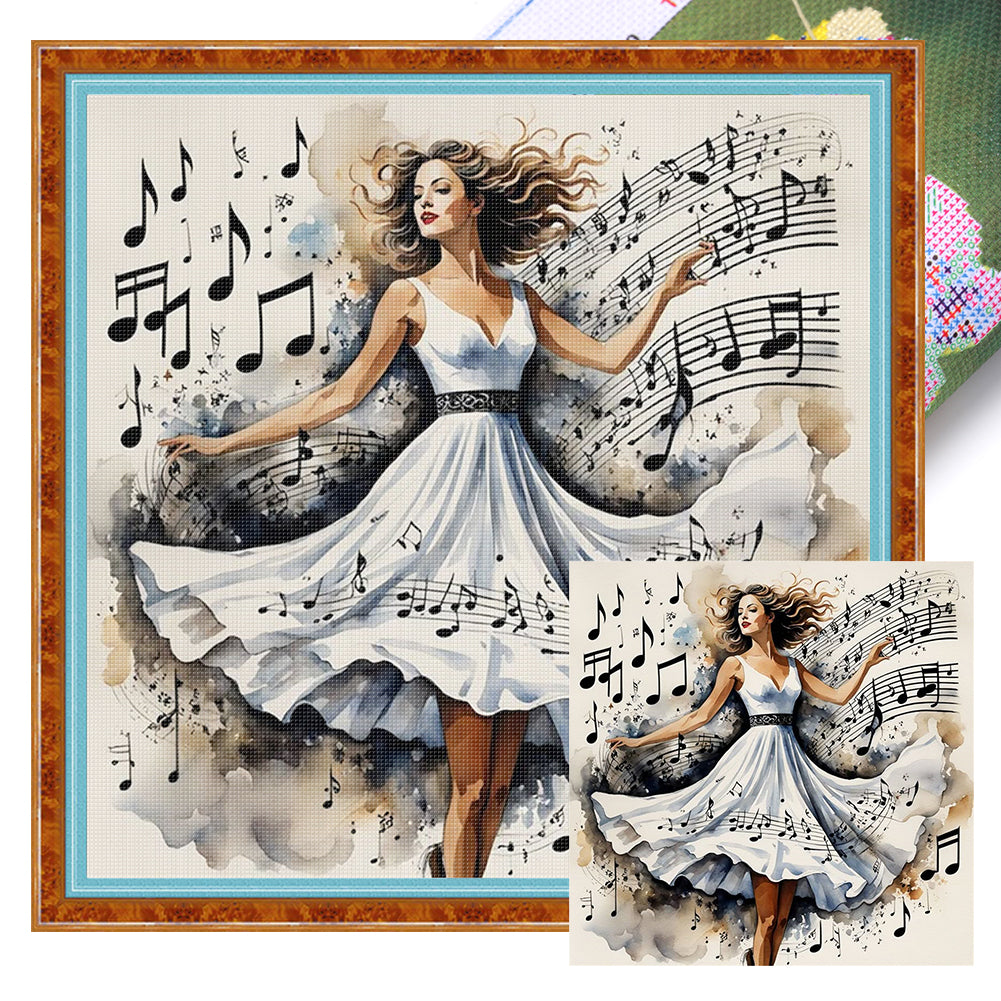 Dancing Girl - 11CT Stamped Cross Stitch 50*50CM