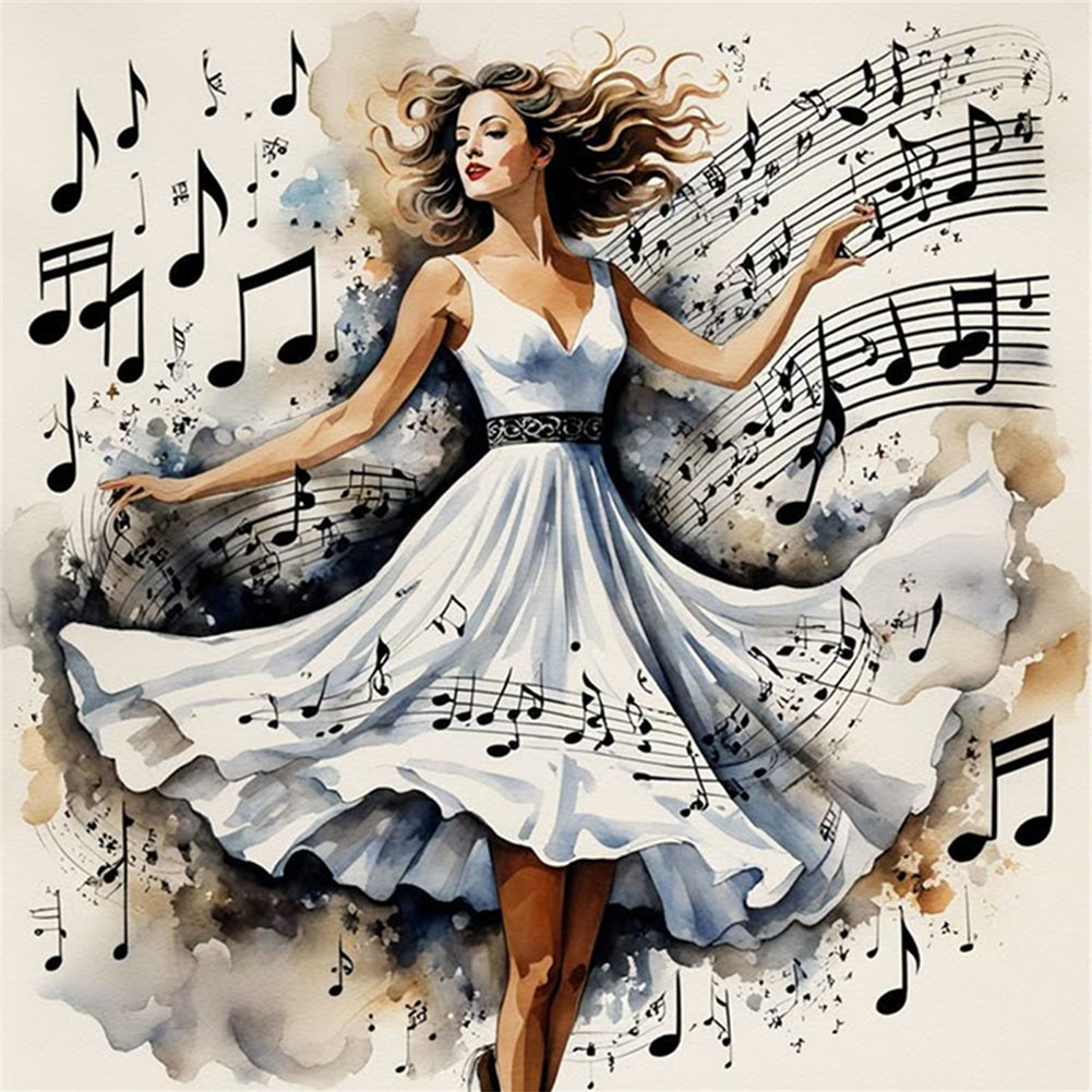 Dancing Girl - 11CT Stamped Cross Stitch 50*50CM