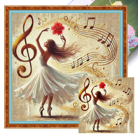 Ballet Girl - 11CT Stamped Cross Stitch 50*50CM