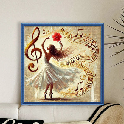 Ballet Girl - 11CT Stamped Cross Stitch 50*50CM