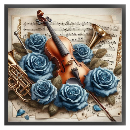 Violin - 11CT Stamped Cross Stitch 50*50CM
