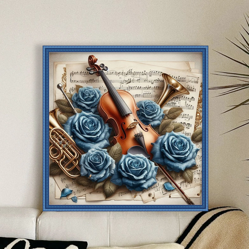 Violin - 11CT Stamped Cross Stitch 50*50CM