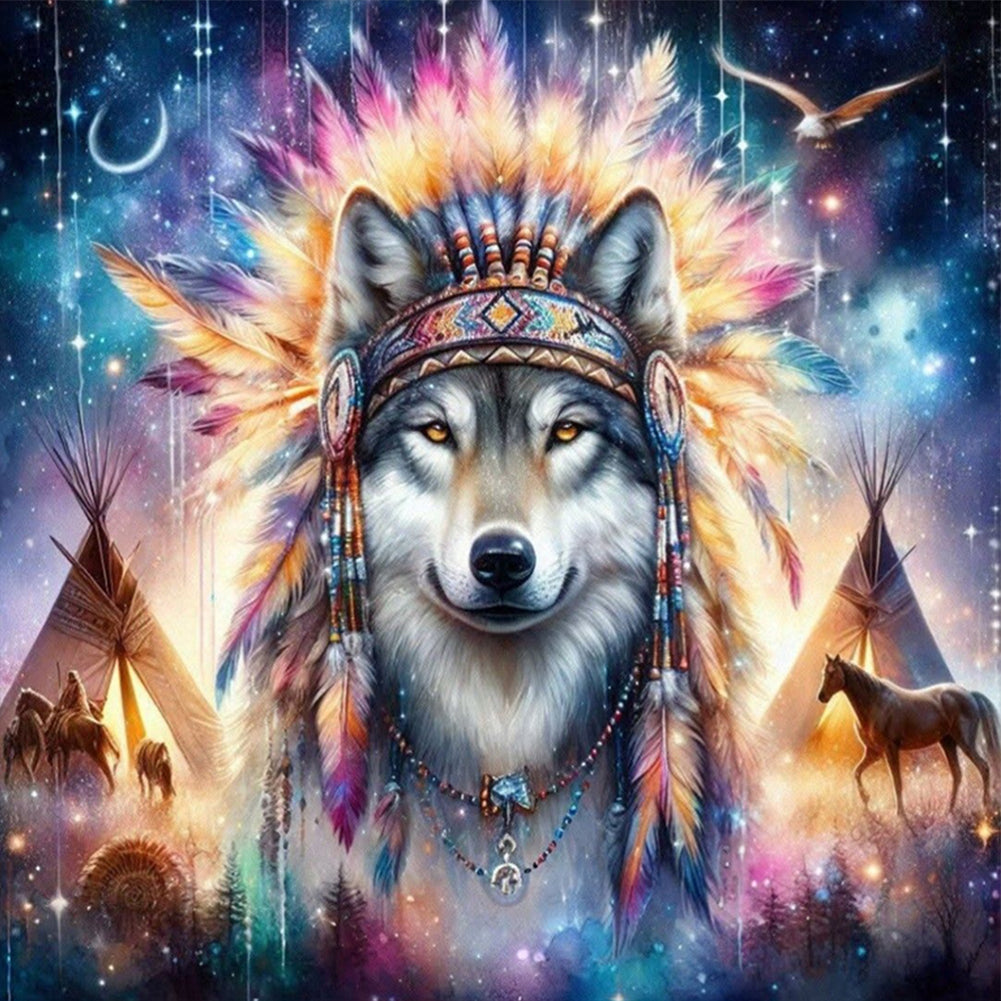 Wolf - Full Square Drill Diamond Painting 30*30CM