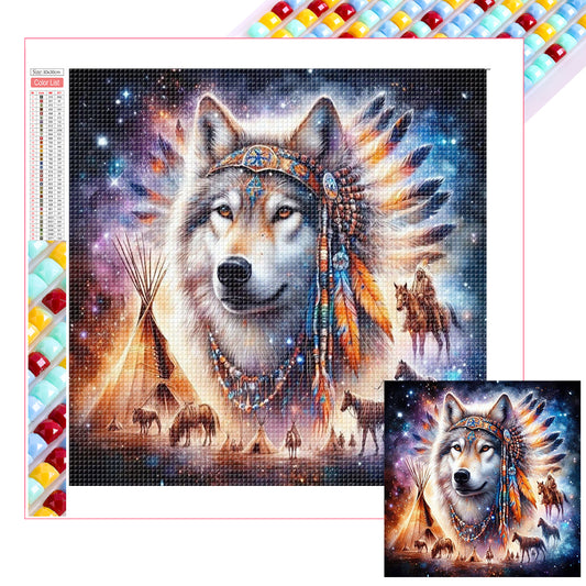 Wolf - Full Square Drill Diamond Painting 30*30CM