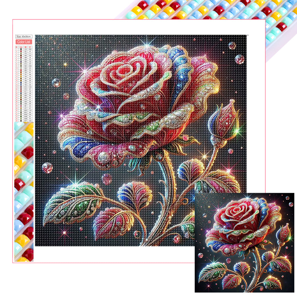 Rose - Full Square Drill Diamond Painting 30*30CM