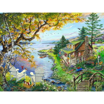 House By The Sea - Full Square Drill Diamond Painting 40*30CM