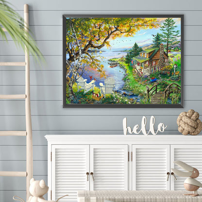 House By The Sea - Full Square Drill Diamond Painting 40*30CM