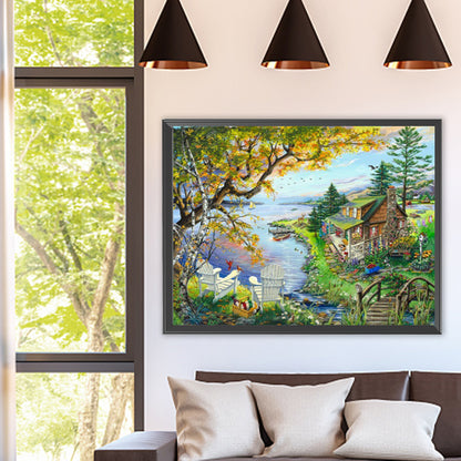 House By The Sea - Full Square Drill Diamond Painting 40*30CM