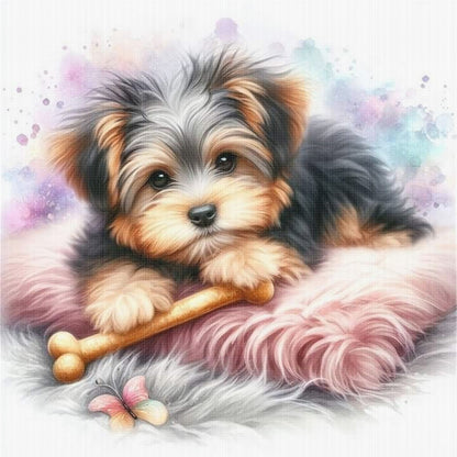 Bone Puppy - 11CT Stamped Cross Stitch 40*40CM