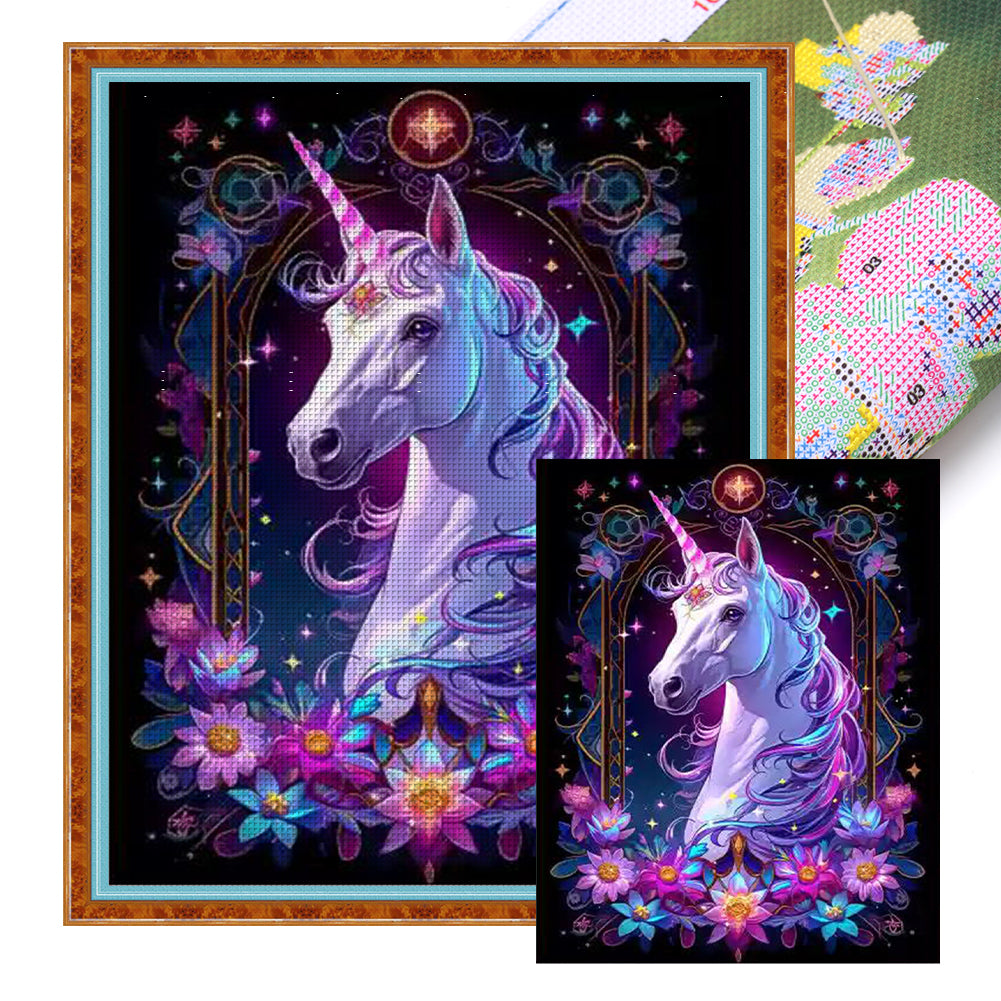 Unicorn - 11CT Stamped Cross Stitch 50*63CM(Mona Lisa Brand)