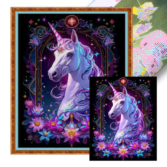 Unicorn - 11CT Stamped Cross Stitch 50*63CM(Mona Lisa Brand)
