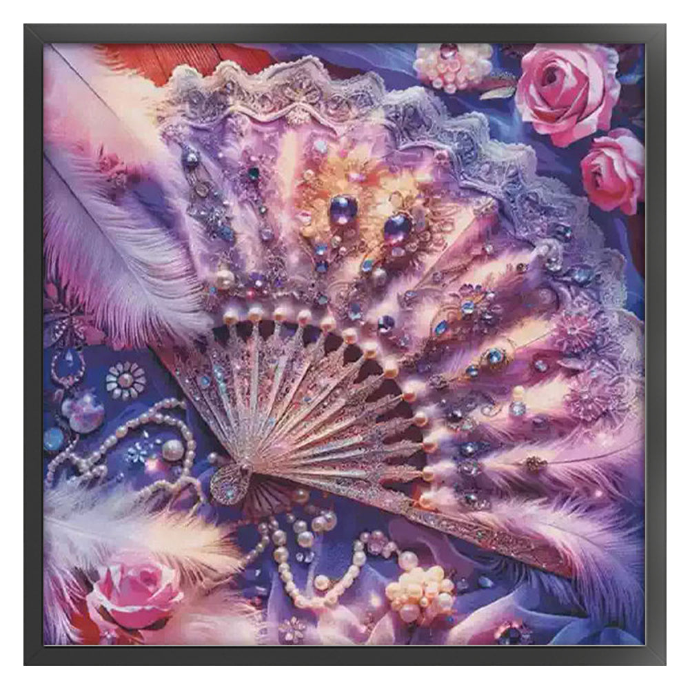 Feather Fan - 11CT Stamped Cross Stitch 75*75CM(Mona Lisa Brand)