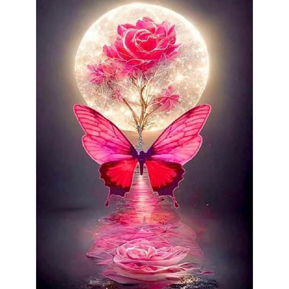 Moon Butterfly - Full Round Drill Diamond Painting 30*40CM