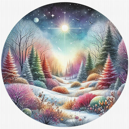 Colorful Forest - 11CT Stamped Cross Stitch 45*45CM