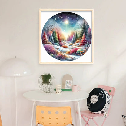 Colorful Forest - 11CT Stamped Cross Stitch 45*45CM
