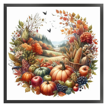 Autumn Scene - 11CT Stamped Cross Stitch 45*45CM
