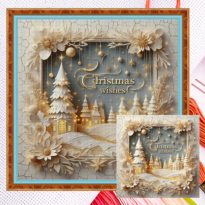 Christmas Scene - 11CT Counted Cross Stitch 40*40CM
