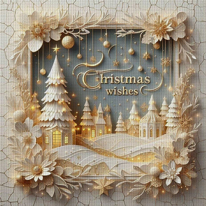 Christmas Scene - 11CT Counted Cross Stitch 40*40CM