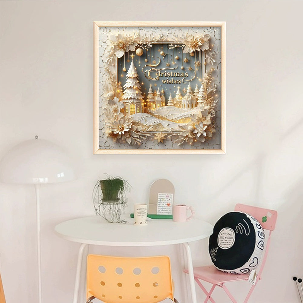 Christmas Scene - 11CT Counted Cross Stitch 40*40CM