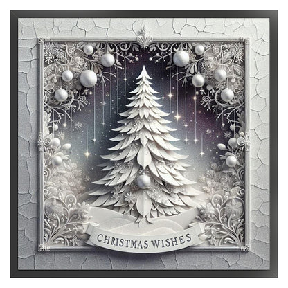 Christmas Tree Scene - 11CT Stamped Cross Stitch 40*40CM