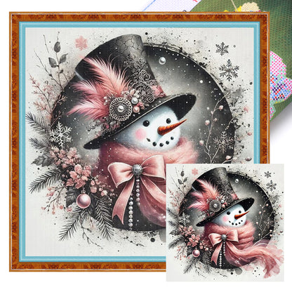 Snowman - 11CT Stamped Cross Stitch 40*40CM