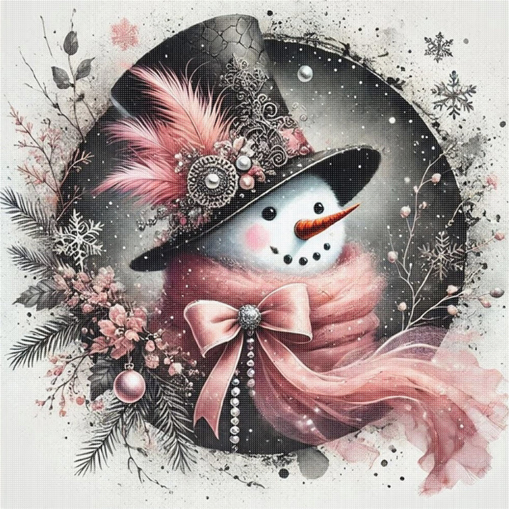Snowman - 11CT Stamped Cross Stitch 40*40CM