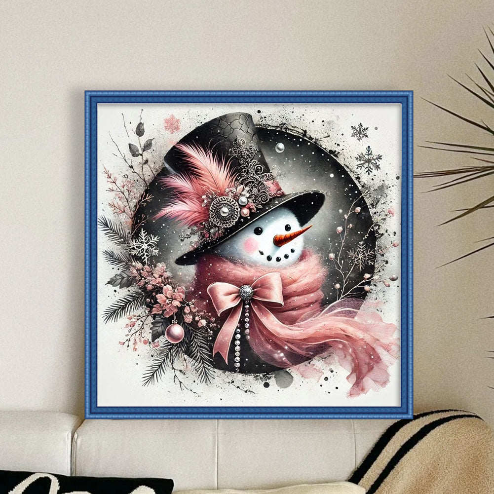 Snowman - 11CT Stamped Cross Stitch 40*40CM