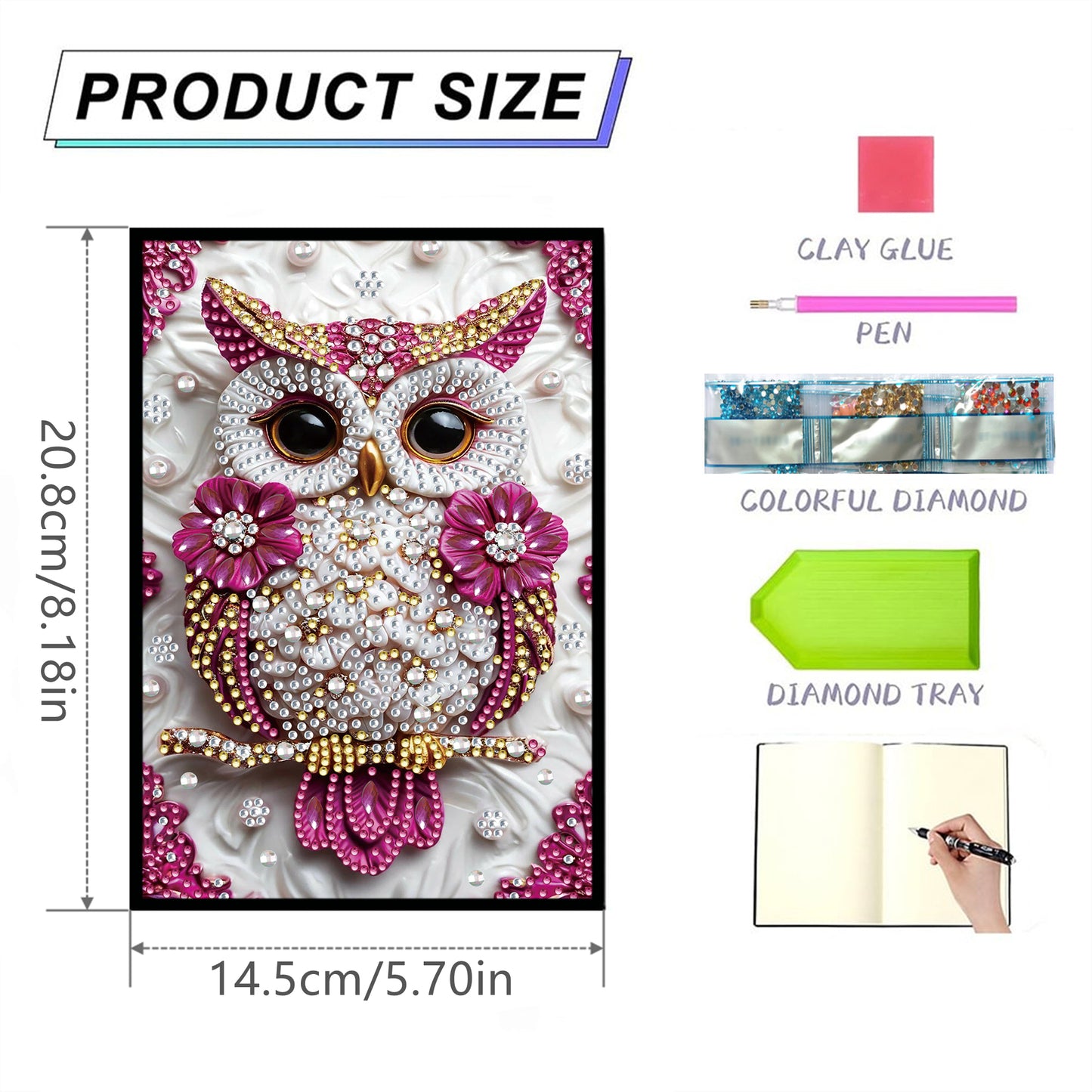 50-Page A5 Size Diamond Painting Notebook for Adults Beginners Holiday Birthday